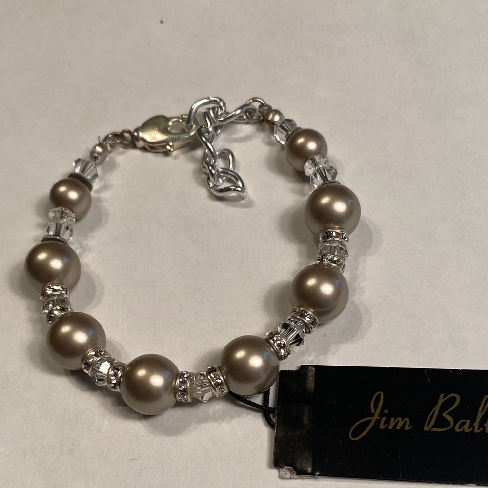 Jim Ballard Pearl and Crystal Bracelet in Champagne